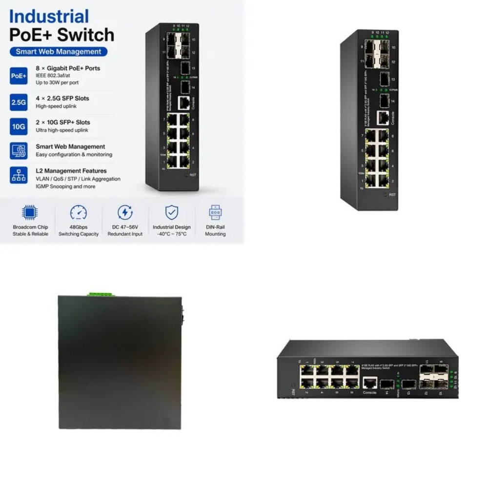 Industriële 10G beheerde PoE-s - Sfp+ 10G Managed Switch 8 Port recensie en prijs