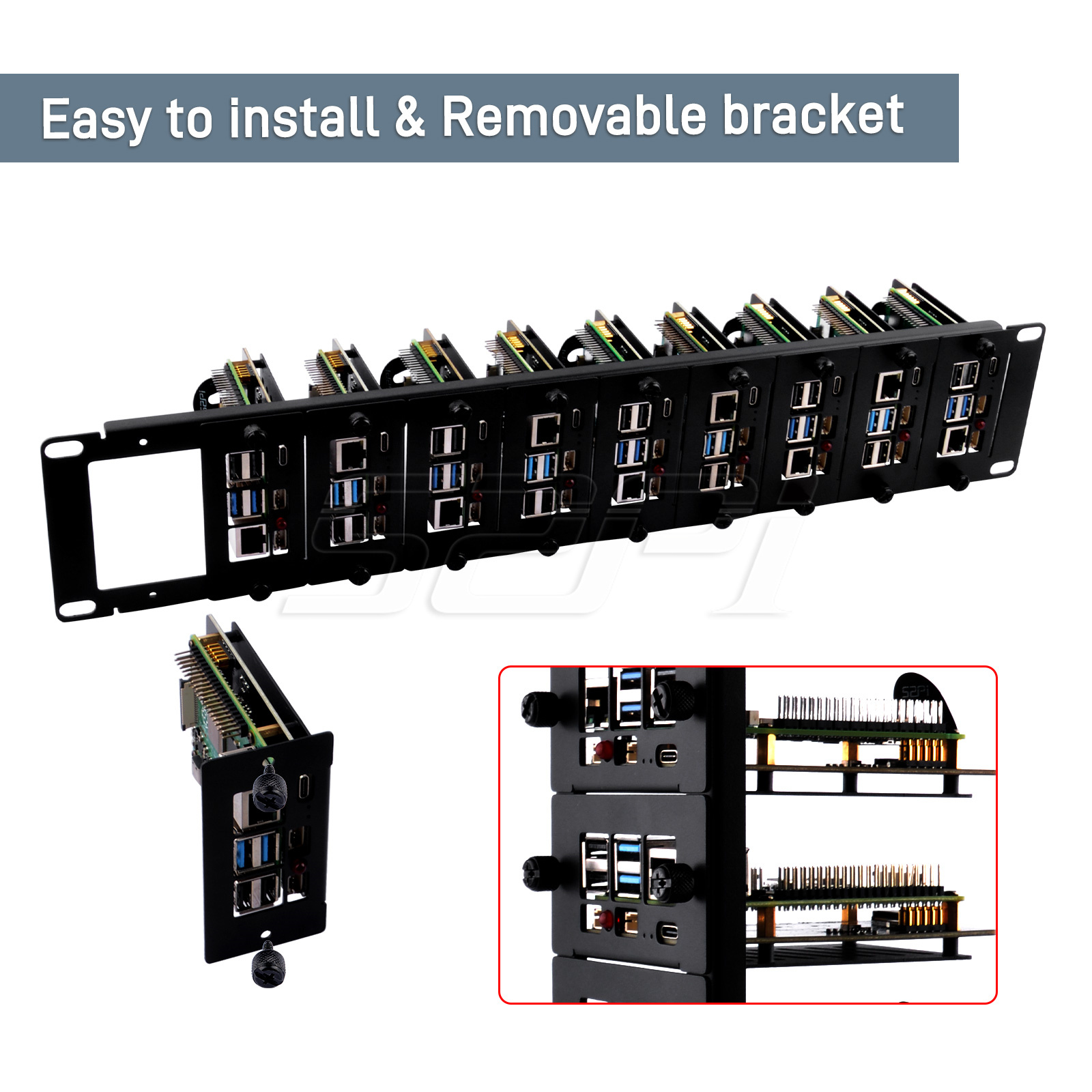52Pi 2U Rackmount Stalen Beuge - Deskpi Super6C recensie en prijs